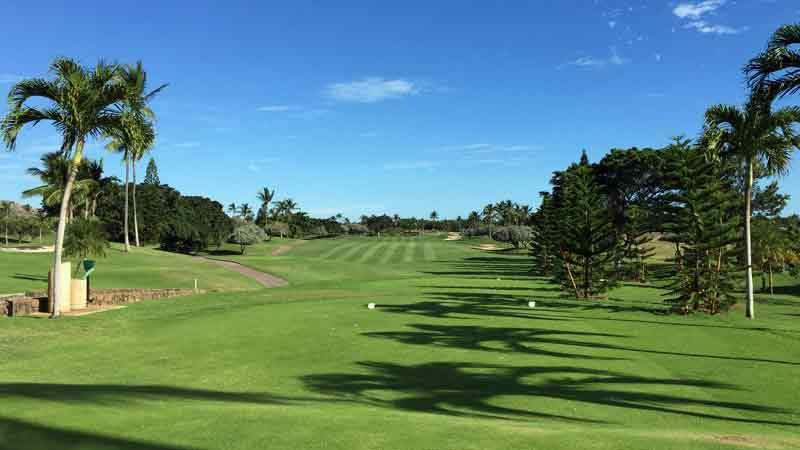 Opening Tee Shot at Ko Olina on Oahu Hawaii