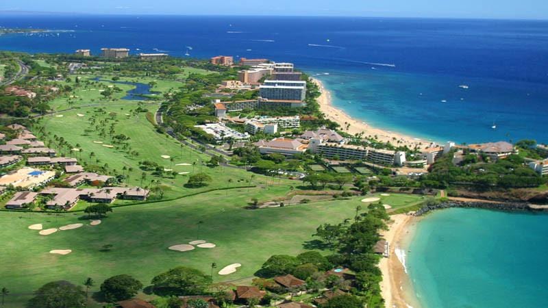 Kaanapali Royal aerial view of signature 5th hole