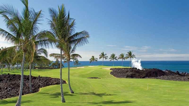 Ocean meets Lava at Waikoloa Beach Course