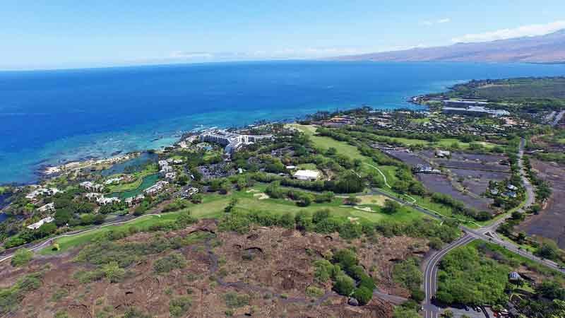 Mauna Lani Drone View of North Course Hawaii Tee Times