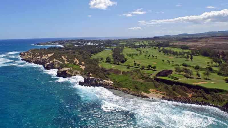 Poipu Bay  ocean holes from our drone