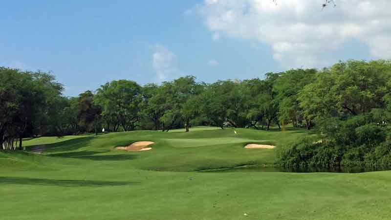 Fairway view of the 7th and 11th greens at Ewa Beach