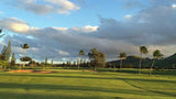 Turtle Bay Fazio 12th fairway at sunset