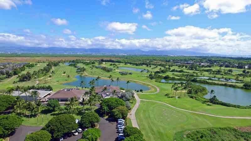 Beautiful Hawaii Prince Golf Clubhouse and course