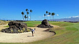 Waikoloa Kings Golf Course 5th hole approach from bunker