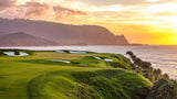 Princeville Makai 14th green at sunset