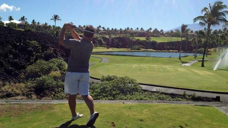 Waikoloa Beach Golf Course Tee Shot 17th Hole Hawaii Tee Times