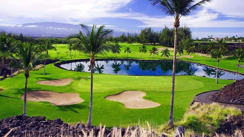 Waikoloa Beach Golf courses beautful 16th and 17th holes