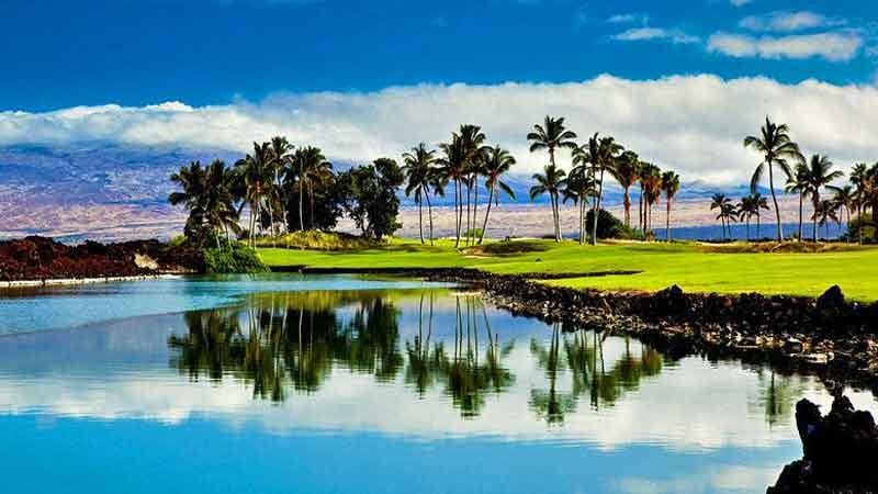 Beautiful13th hole at Waikoloa Kings Golf Course