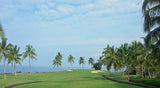 Kona Country Club 2nd Hole goes directly down to the ocean