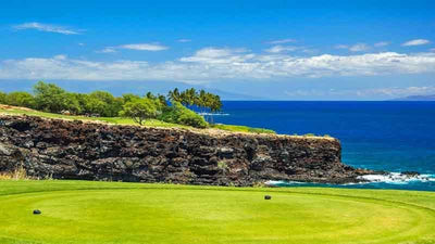 Manele Tee Box on island of Lanai  Hawaii Tee Times