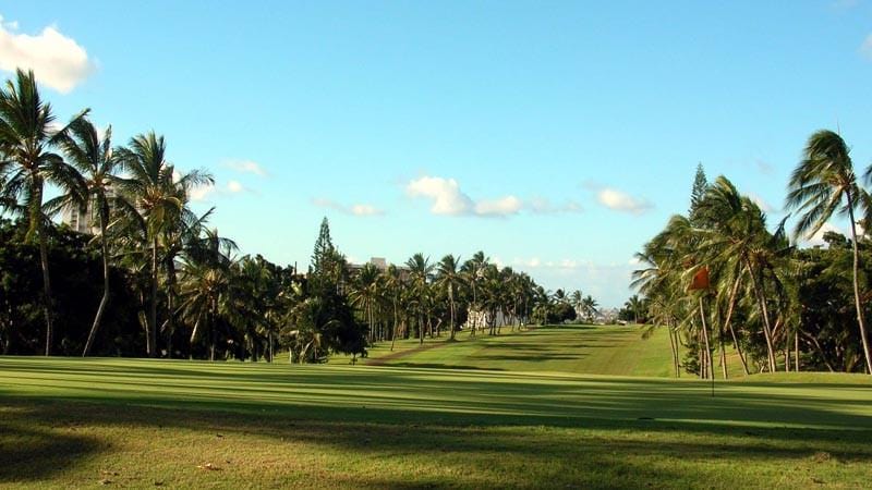 Pearl Golf Course 9th fairway and green