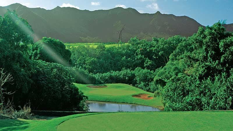 The Signature 6th hole Puakea Golf Course Hawaii