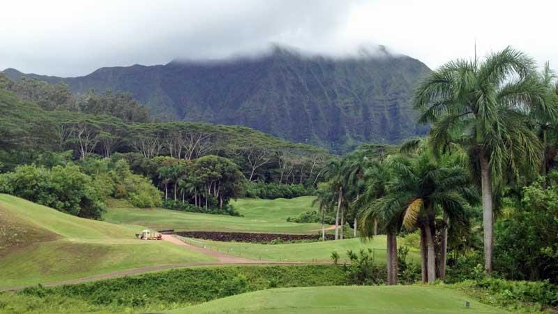 The very tough par 5 8th hole at Royal Hawaiian