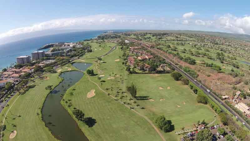 Kaanapali Royal aerial views of course range and clubhouse